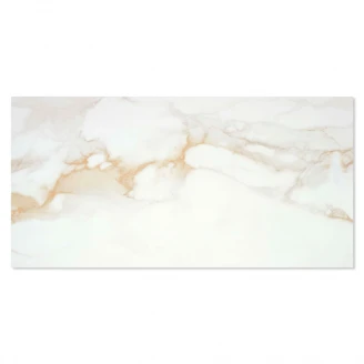 Marmor Klinker Sovereign Vit-Guld Polerad 60x120 cm
